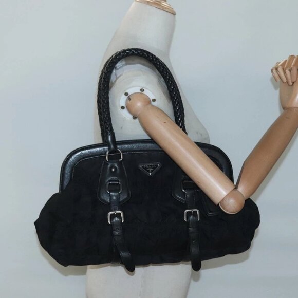 PRADA Shoulder Bag Nylon Black Auth SW793 - Picture 3 of 16
